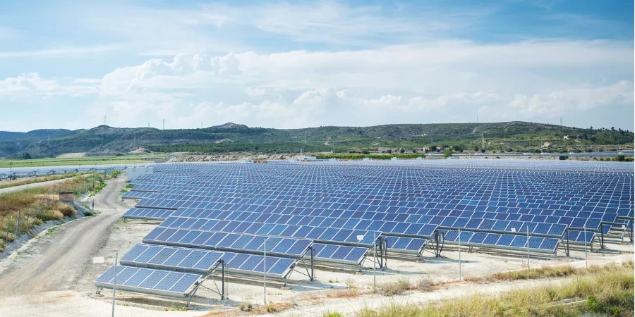 Solar Power Station Multitude of Solar Panels