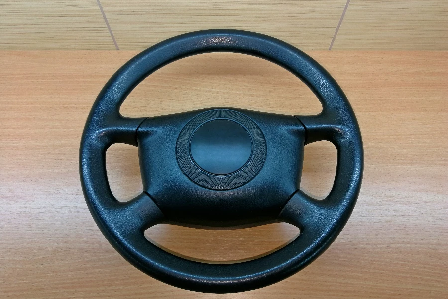 Steering wheel plastic black