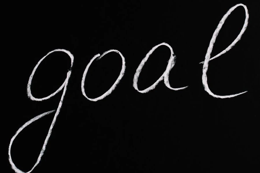 The word ‘goal’ on a black background