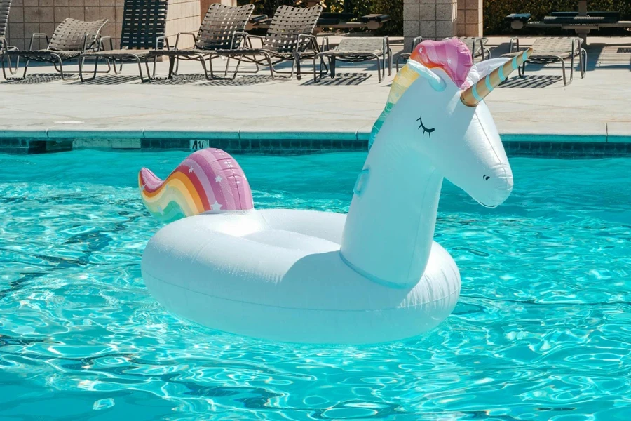 Unicorn Pool Float on Swimming Pool