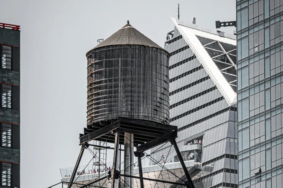 Water Tank on Top of the Building