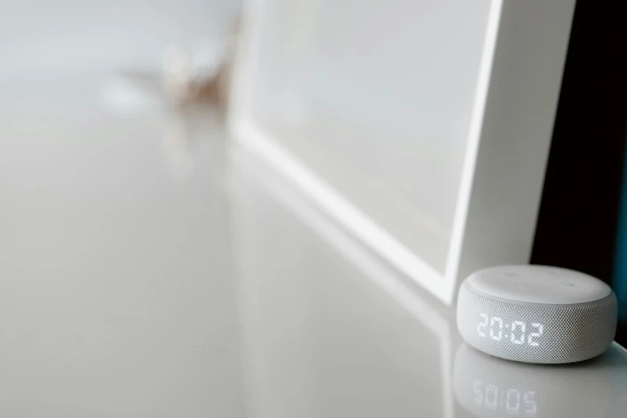 White Electronic Device on the Table