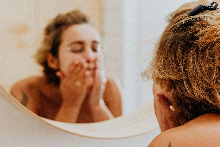 Woman Washing Her Face