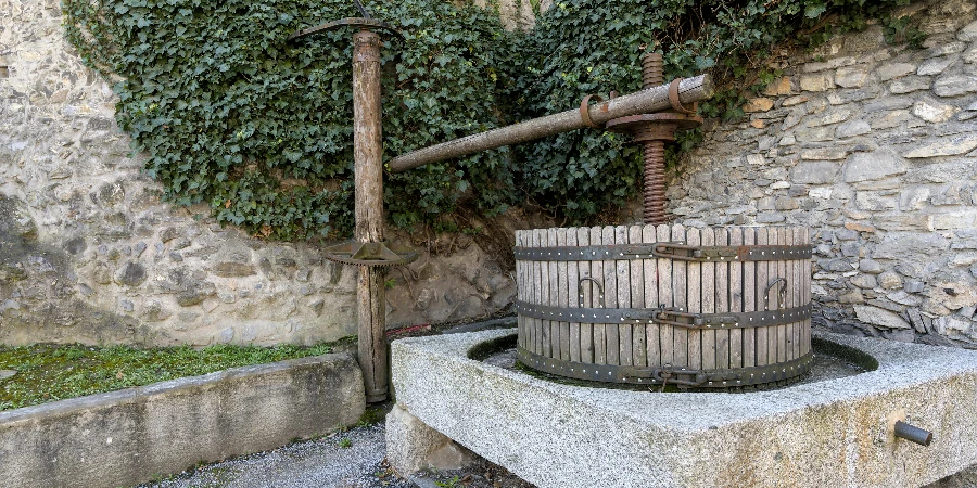 Wooden Well in a Castle