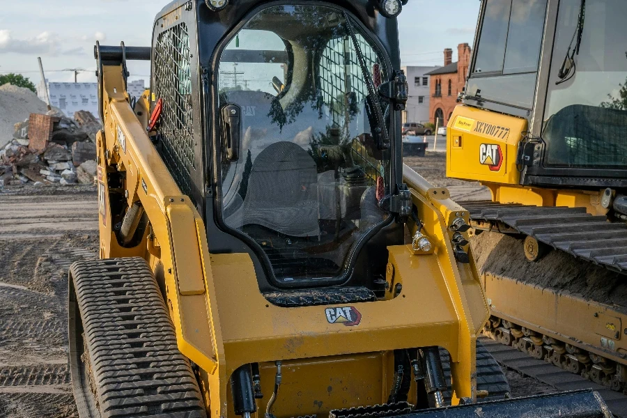 Yellow and Black Heavy Equipment in Close Up Shot