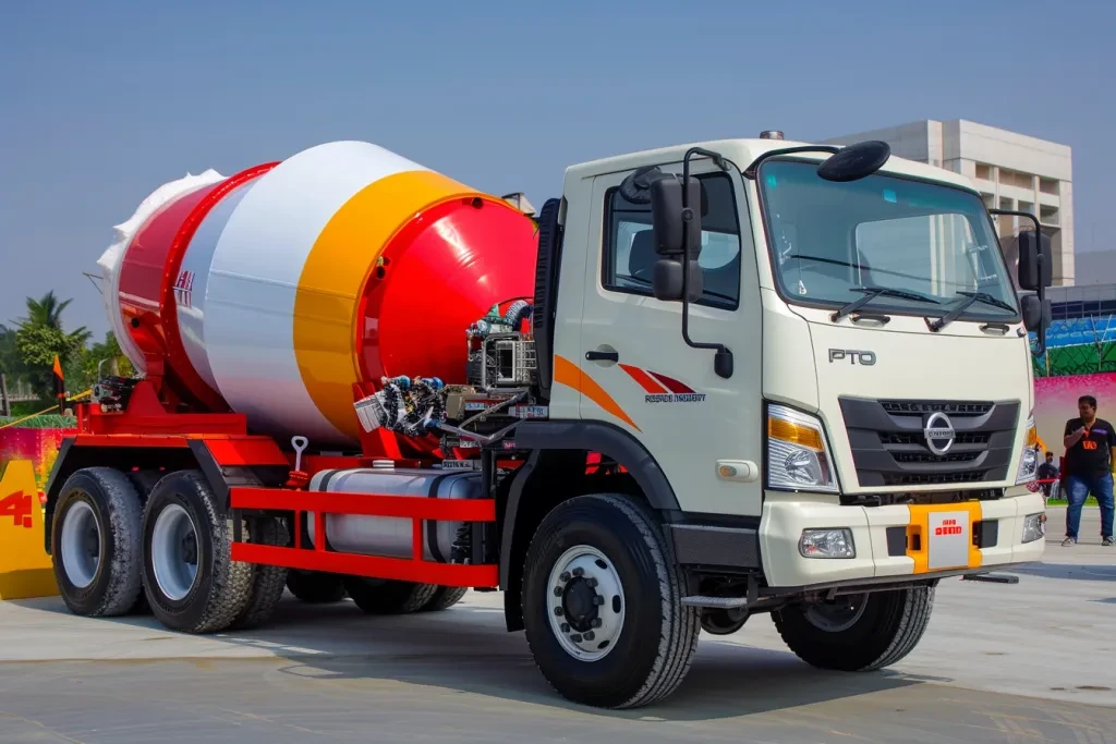 a cement truck and its drum mixer