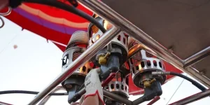 a close up of a persons feet on a boat