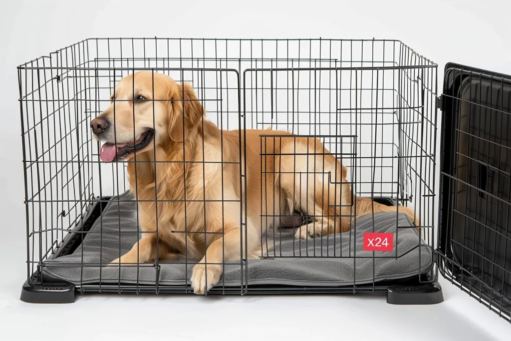 a large dog home and cage size with door