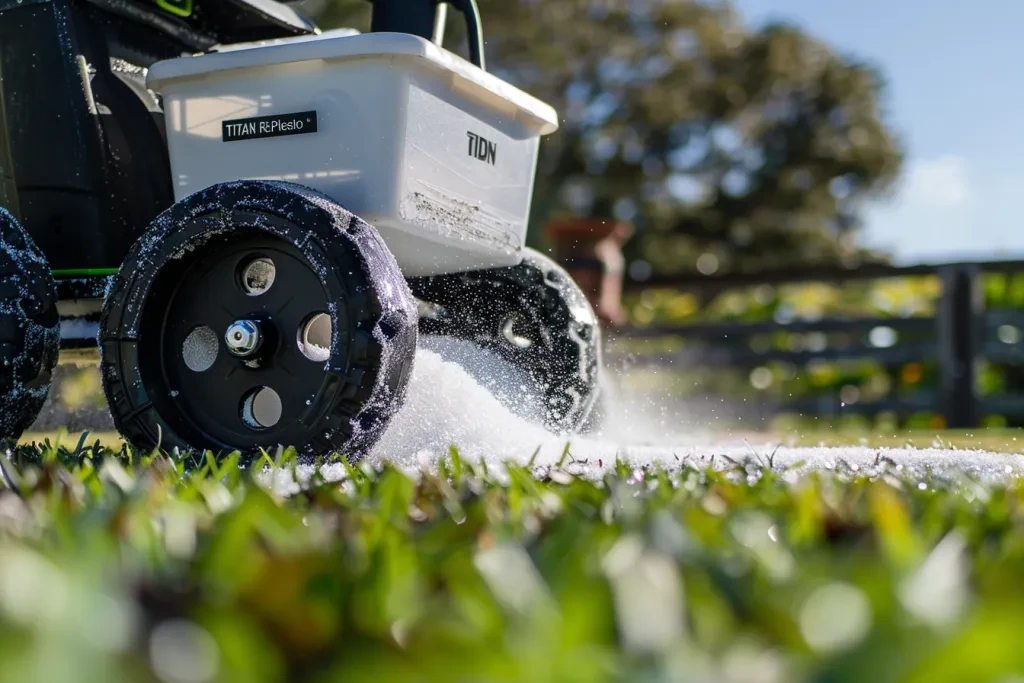 a spreader being used