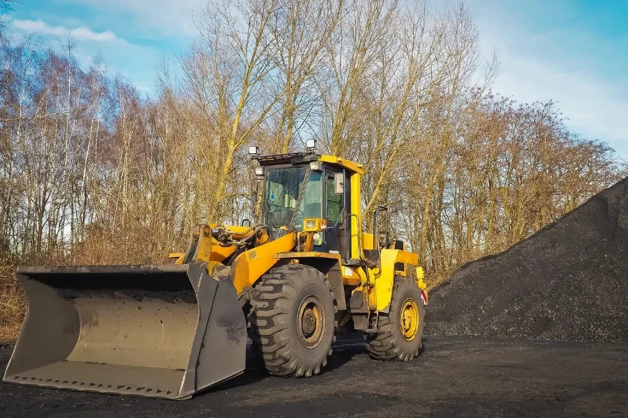 a wheel loader