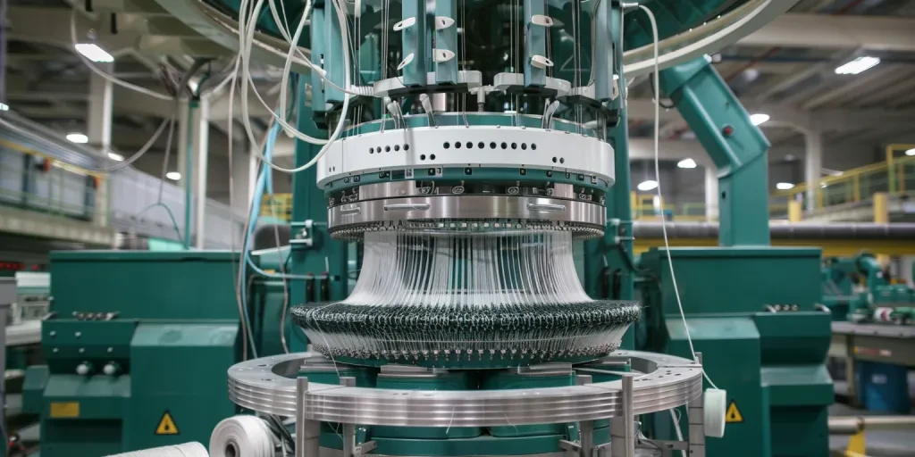 an industrial knitting machine