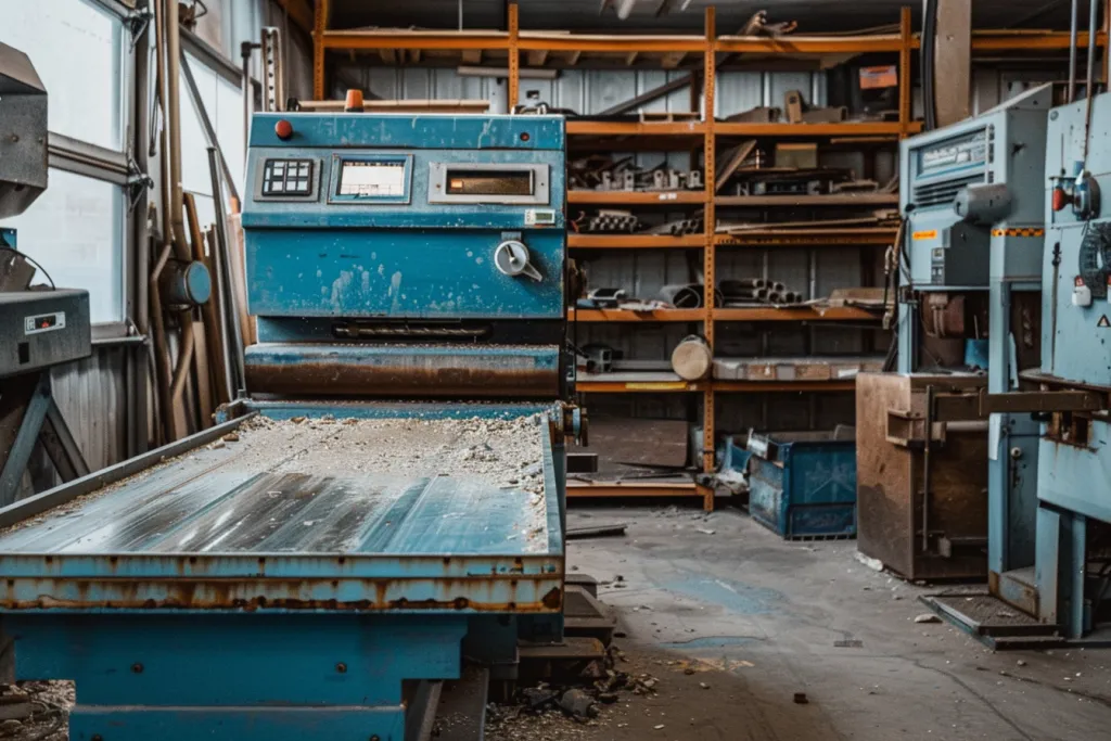 an old and worn out surface finish machine