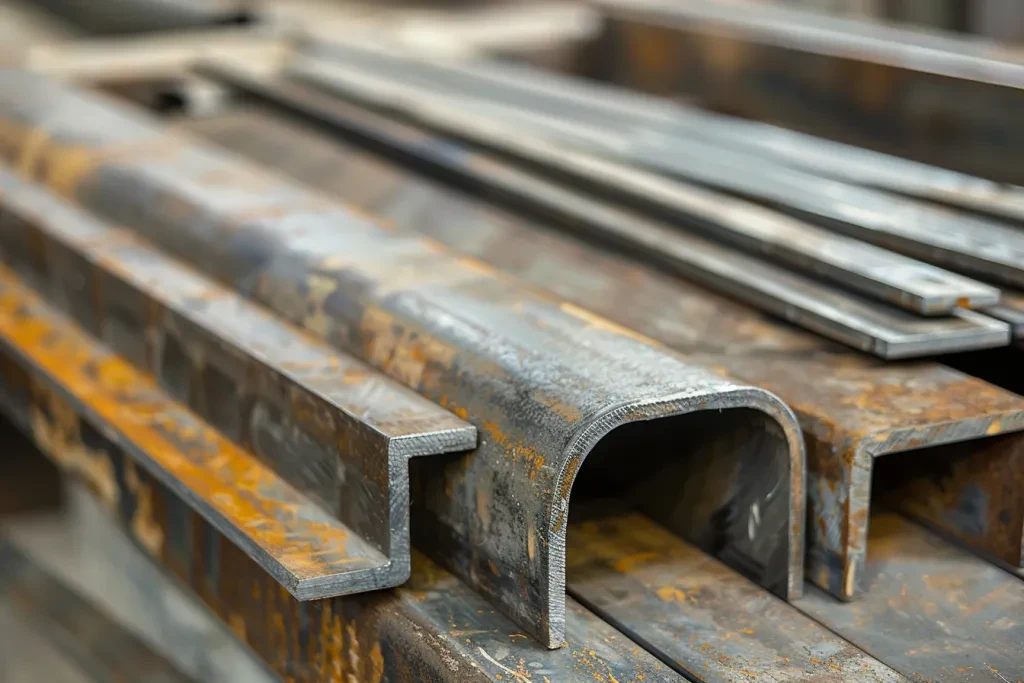 an up close photo of steel bars