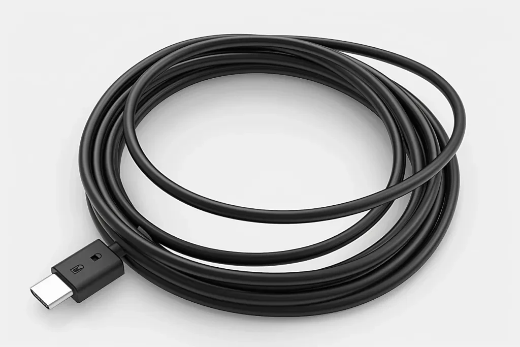 black 2 meter long 3A wall charging and data transfer cable