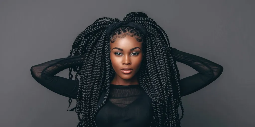 boho style braids and knotless box braids