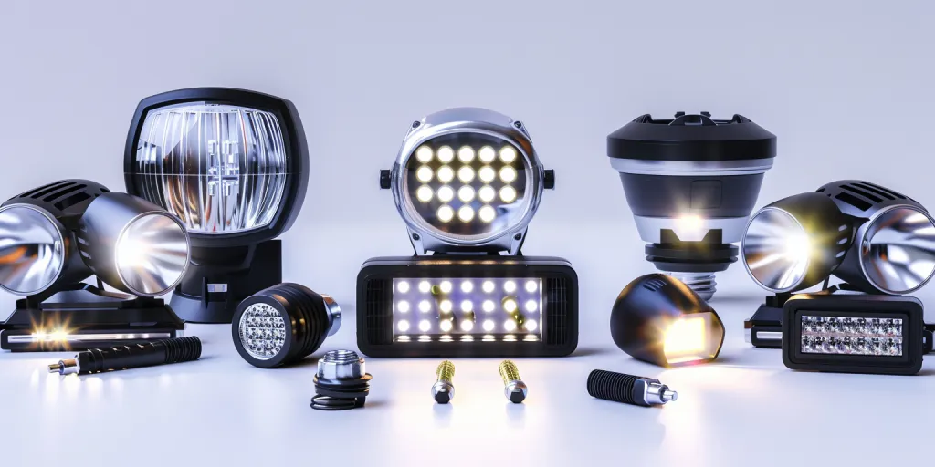 detailed product images of different types and sizes headlight bulbs