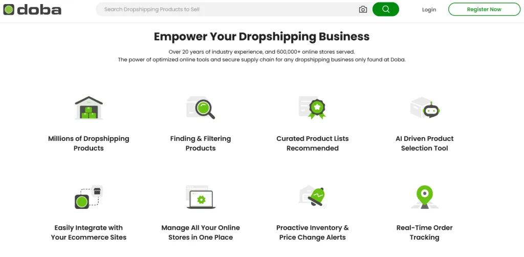 7 best websites for your dropshipping store: Doba