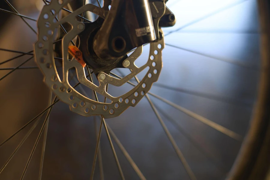 front disc brake of a mountain bike