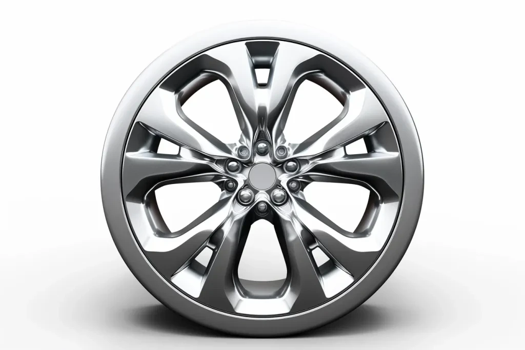 he silver wheel cover is shown