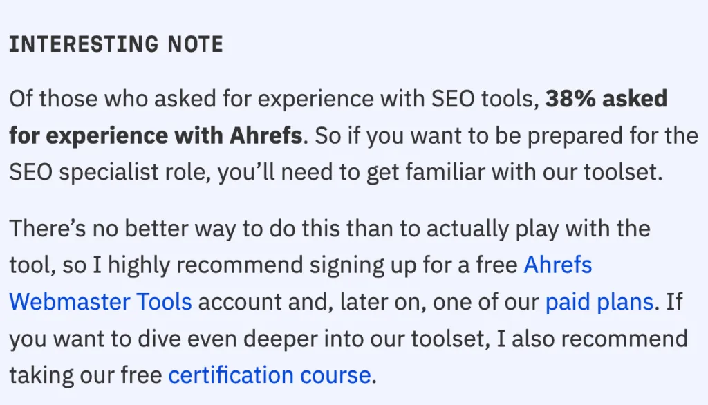 how I managed to pitch ahrefs in a page
