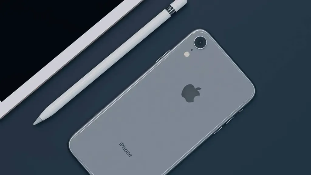 iPhone is in the grey background