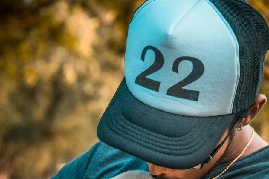 Man rocking a ‘22’ trucker hat