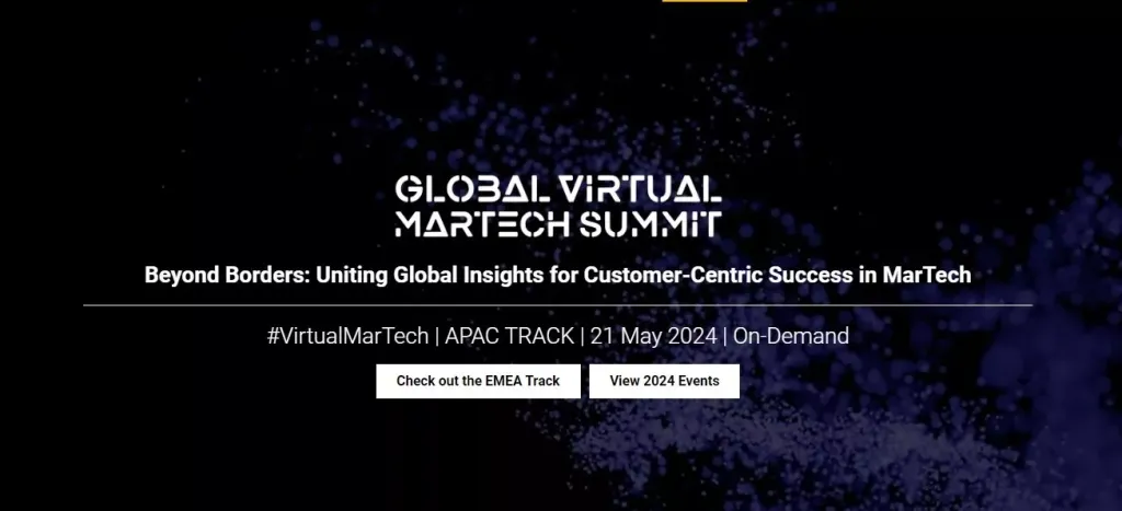 How to market your business: virtual event marketing example from Global Virtual Martech Summit