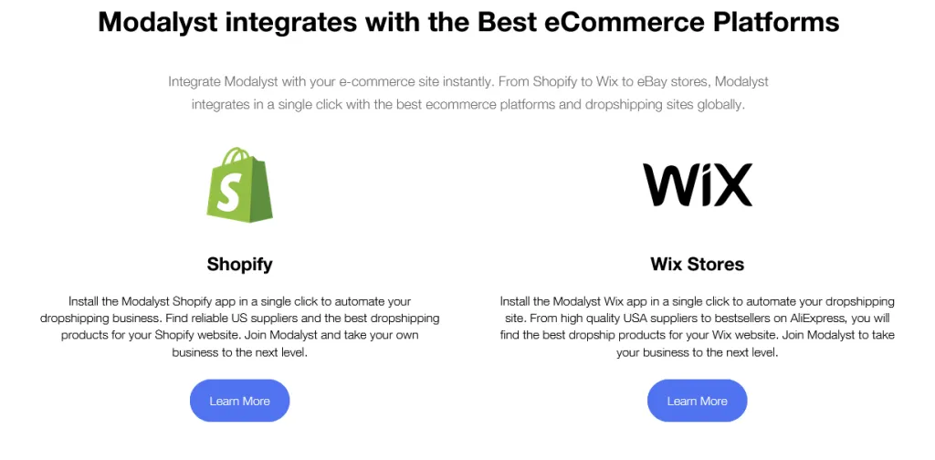 7 best websites for your dropshipping store: Modalyst