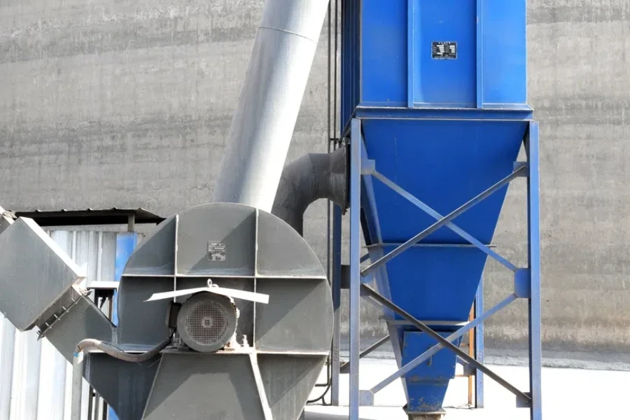 new blue dust collector with electric machine