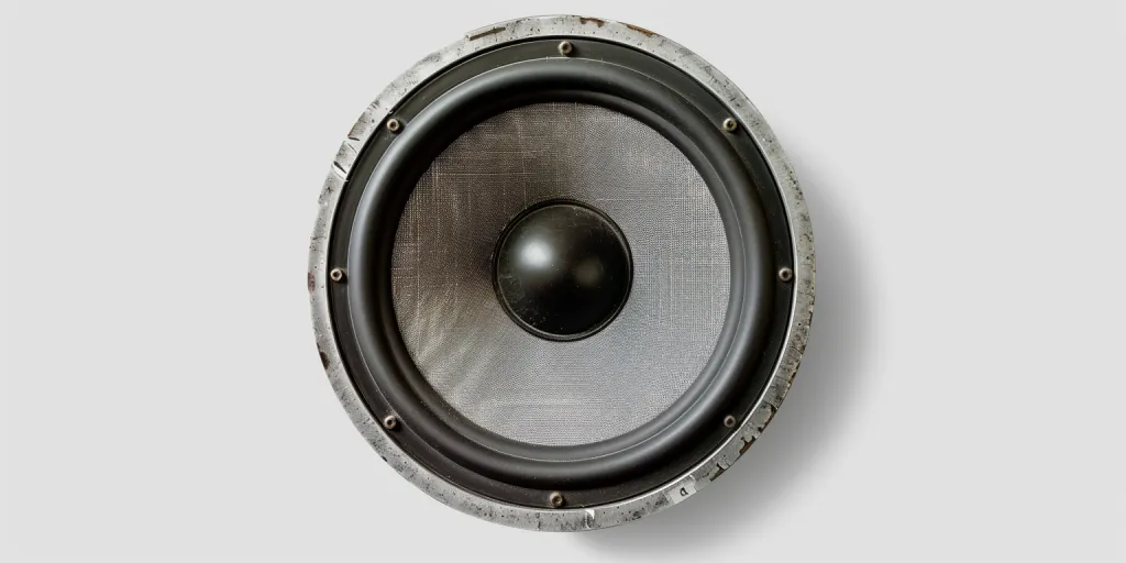 speaker with grey metal cone