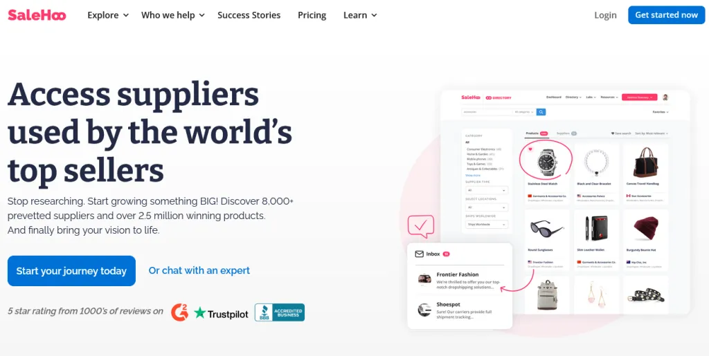7 best websites for your dropshipping store: SaleHoo