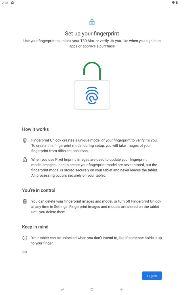 set up your fingerprint