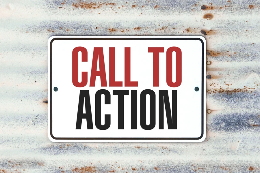 sign saying “CALL TO ACTION”