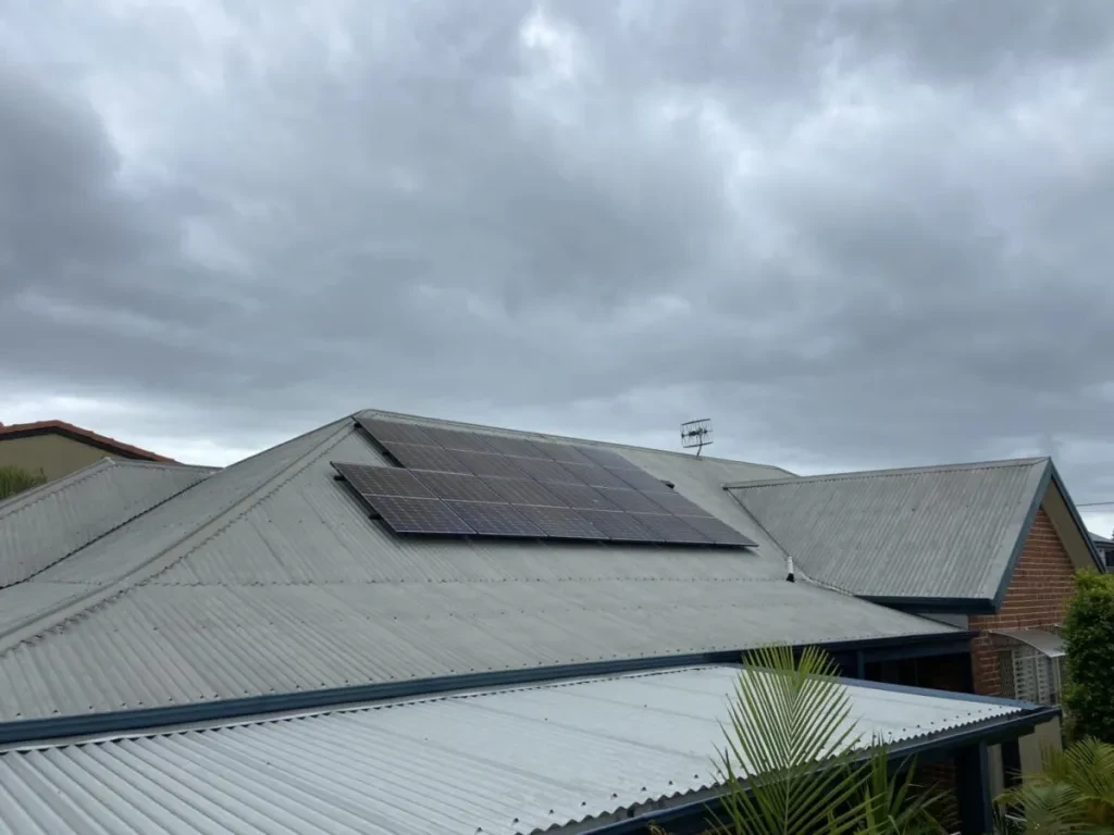 solar panel on roof