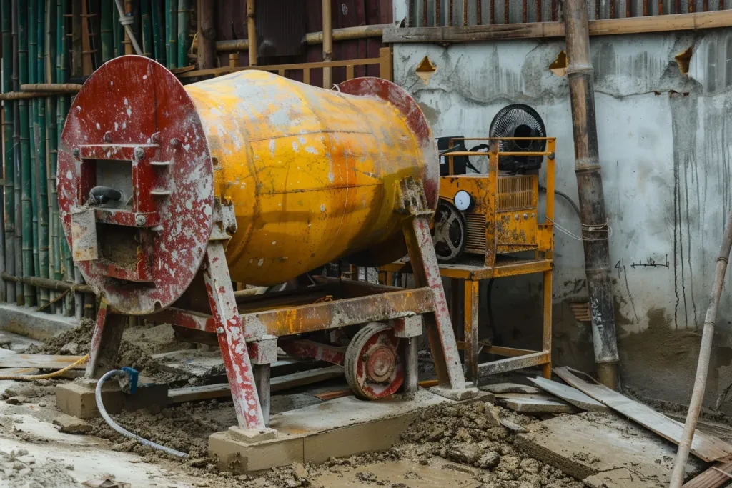 the electric cement mixer is used for concrete mixing