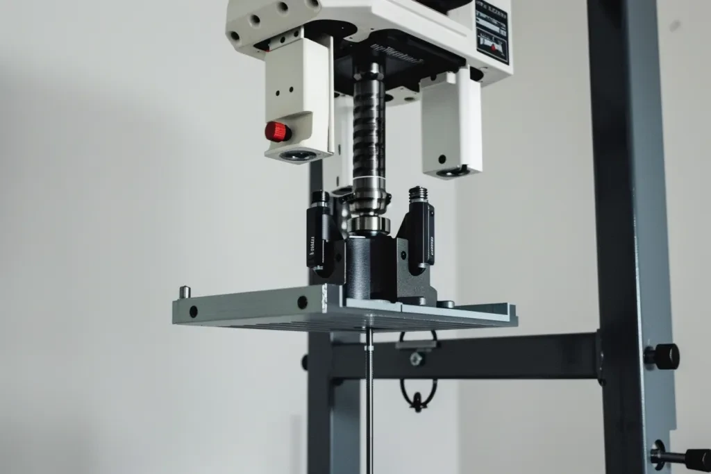 the electric drill press is mounted on the surface of an air-drills stand