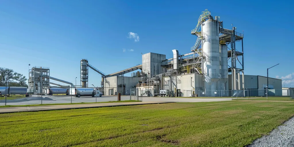 the exterior of a rice factory