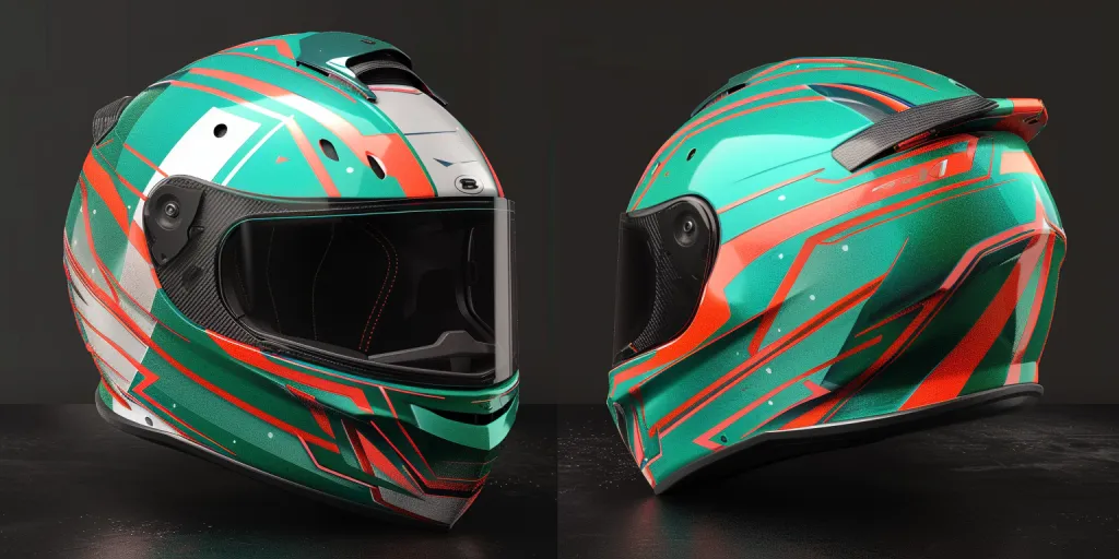 the green and orange dirt bike helmet