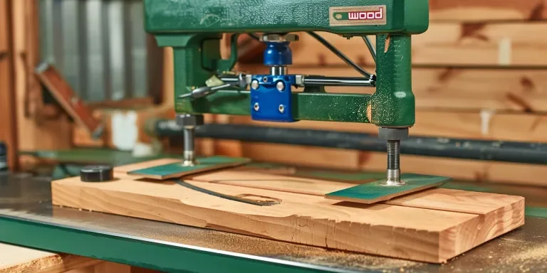 the wood vise attached to the table