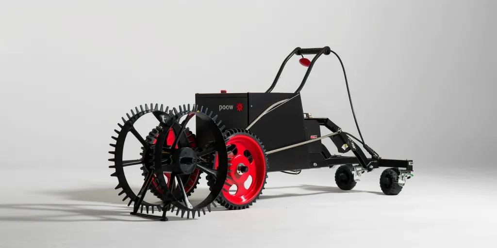 there is an electric garden tilling machine