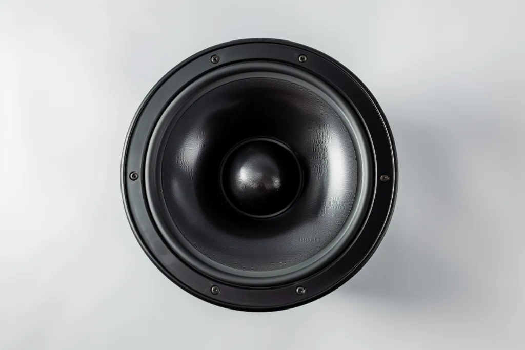 thick subwoRetal speaker with black cone