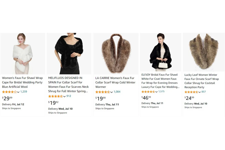 top-selling fur shawls