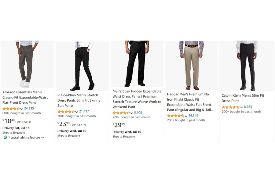 top-selling men’s suit pants