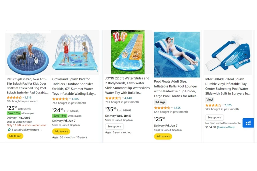 top-selling water slides