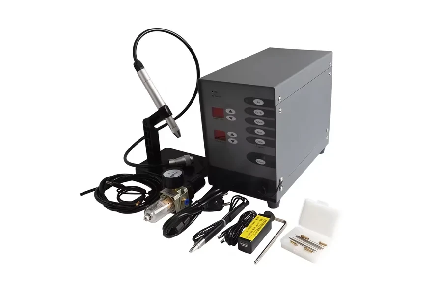 100A Spot Welding Machine Portable for Jewelry Welding Handled for Gold Silver Pulse Arc Argon Soldering Welder