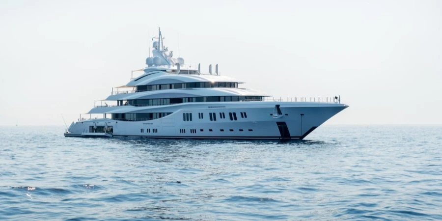 A large luxury private yacht