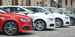 Audi vehicles on the parking