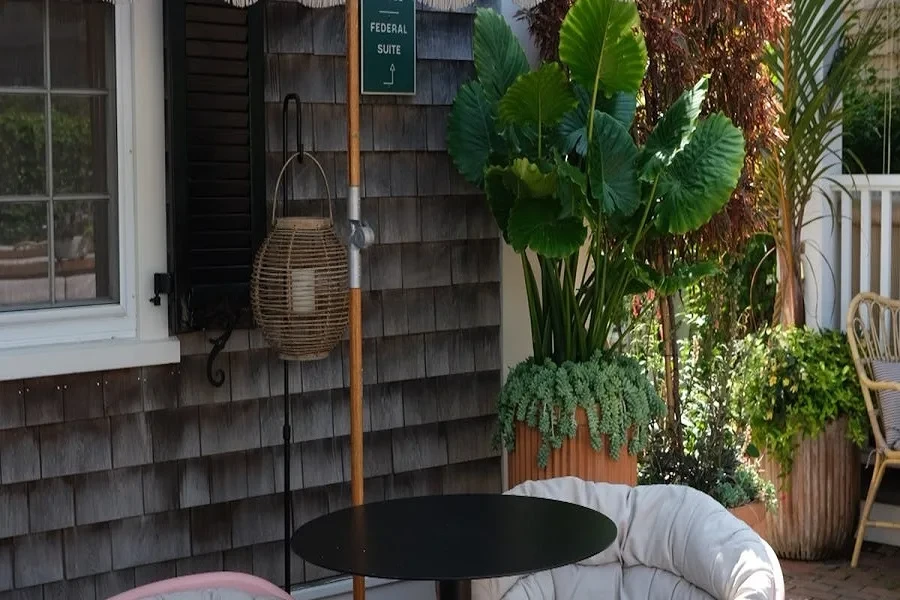 Beautiful planters on a patio