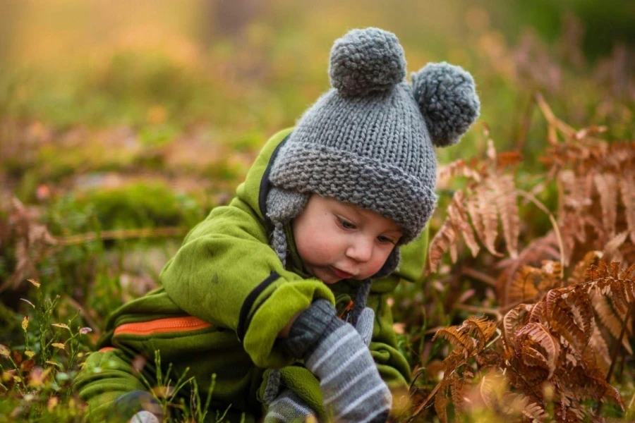 Boy in Gray Knit Hat