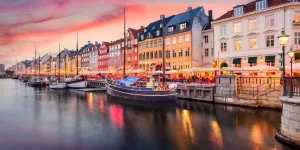 Copenhagen, Denmark at Nyhavn Canal